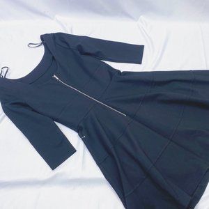 Banana Republic Dainty Little Black Dress Fit & Flare Flirty Midi Outfit